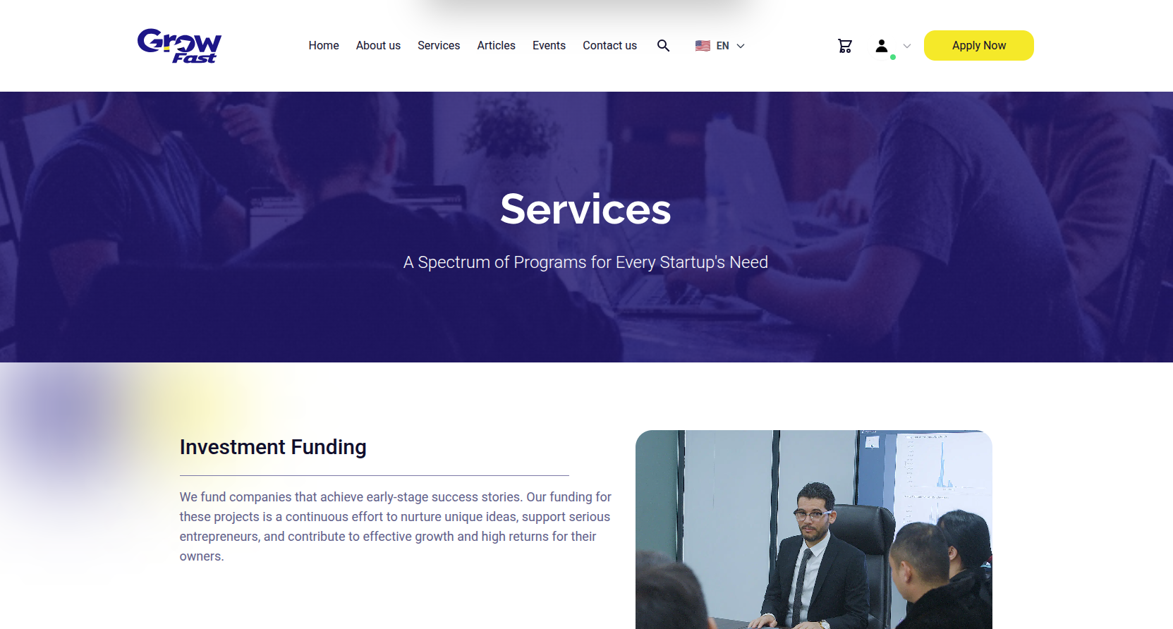 GrowFast — Accelerator Platform for Startups, Events, and Jobs - Image 3