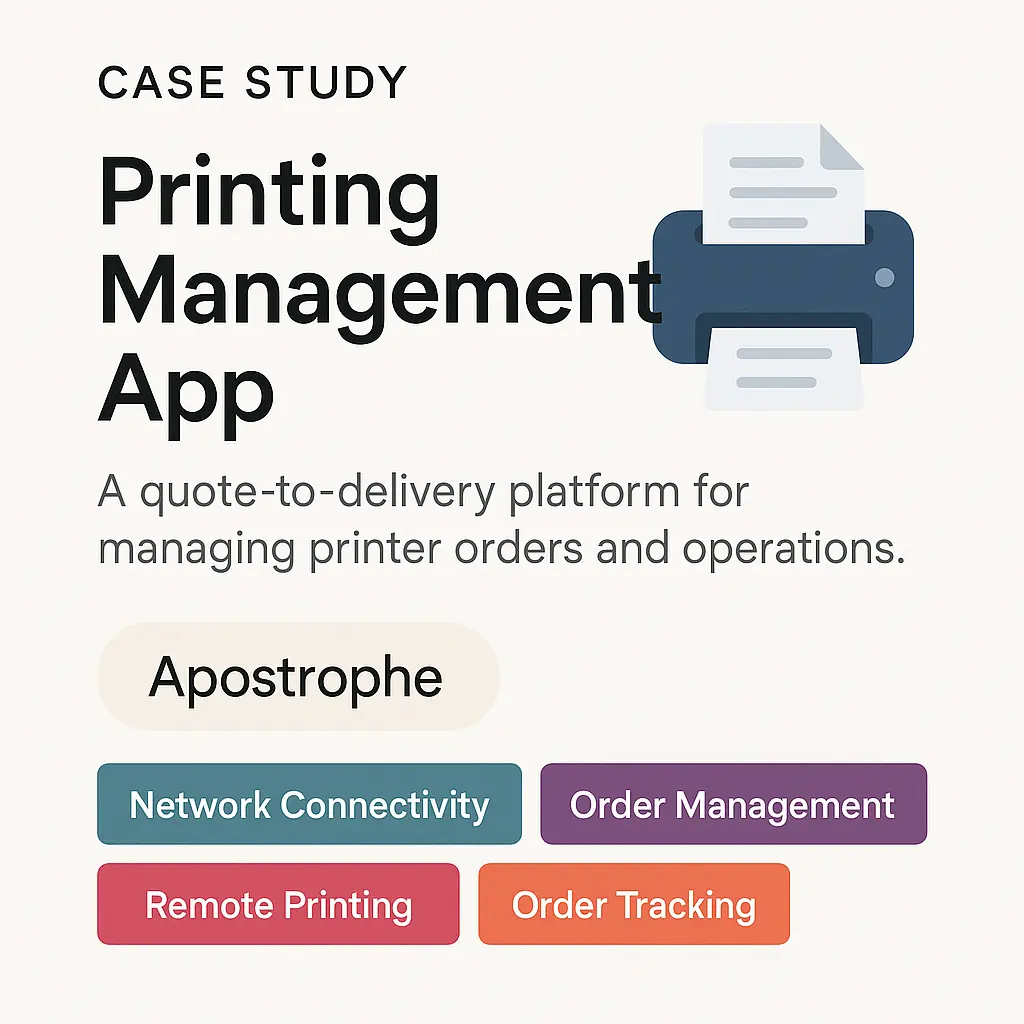 Apostrophe — Network Printing & Order Orchestration
